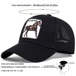 Unisex STALLION HER Letter Embroidery Baseball Net Caps Outdoor Adjustable Spring and Summer Casual Sunscreen Hat