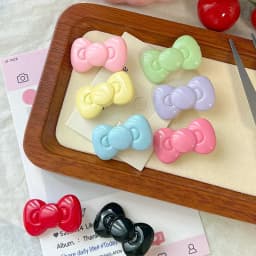 Kawaii Bow Hairpin Hair Accessories Cute Girl Heart Side Clip Bangs Temperament Jewelry