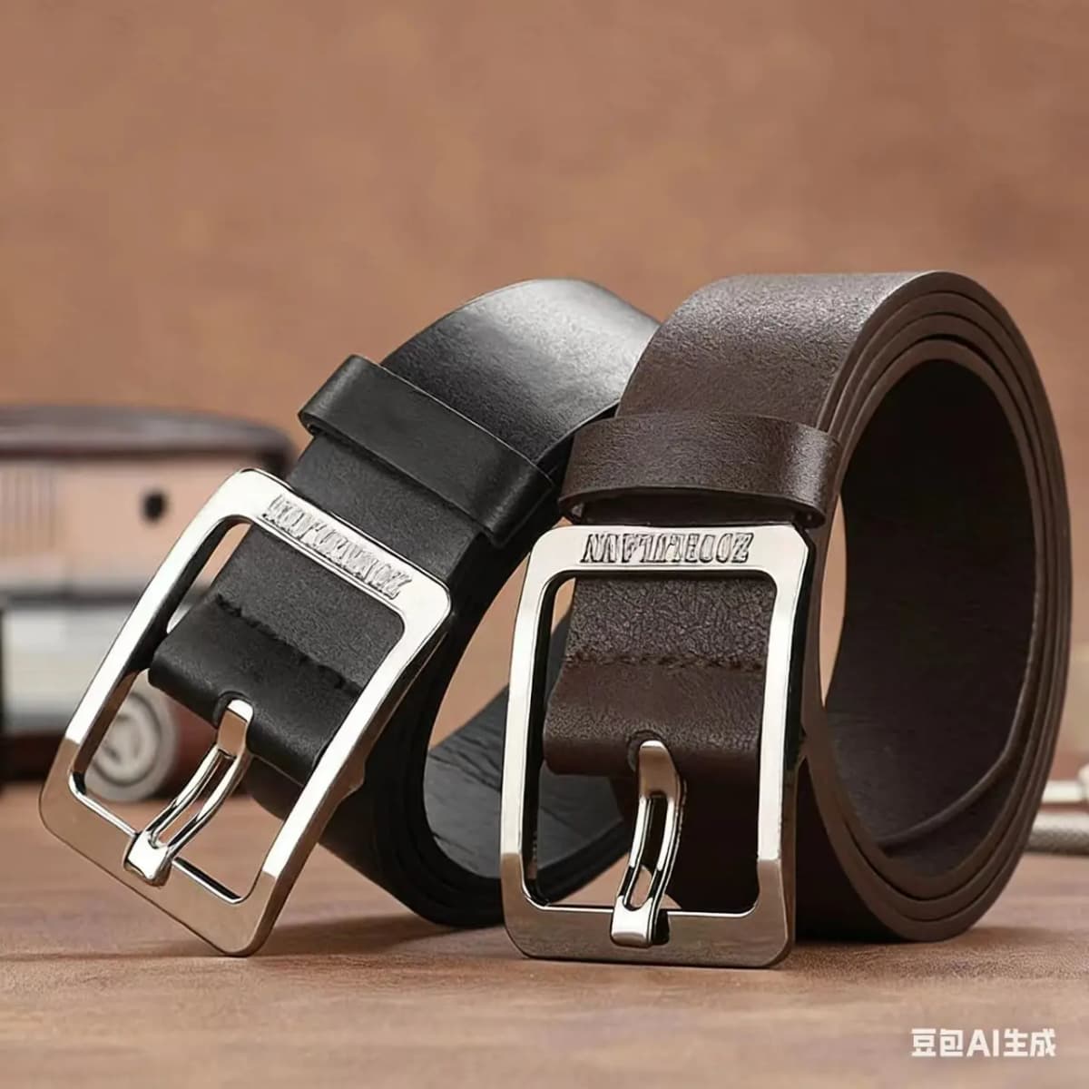 Genuine Leather Men's Waist Belt, Business Simple and Fashionable Jeans Luxury Belt for Women, Versatile and Trendy Belt for Men