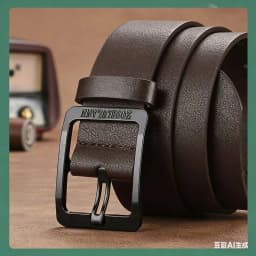 Genuine Leather Men's Waist Belt, Business Simple and Fashionable Jeans Luxury Belt for Women, Versatile and Trendy Belt for Men