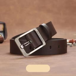 Genuine Leather Men's Waist Belt, Business Simple and Fashionable Jeans Luxury Belt for Women, Versatile and Trendy Belt for Men