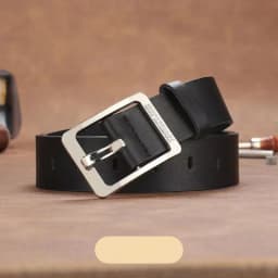Genuine Leather Men's Waist Belt, Business Simple and Fashionable Jeans Luxury Belt for Women, Versatile and Trendy Belt for Men