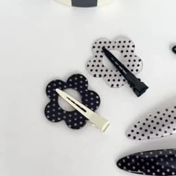 1/2/4PCS Black White Polka Dot Acrylic Hair Clips Minimalist Secure Hold Suitable for Daily Wear Party Outfits Hairpin