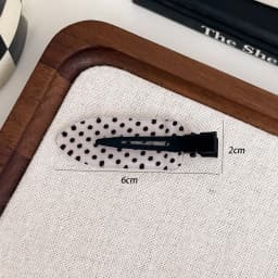 1/2/4PCS Black White Polka Dot Acrylic Hair Clips Minimalist Secure Hold Suitable for Daily Wear Party Outfits Hairpin