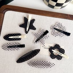 1/2/4PCS Black White Polka Dot Acrylic Hair Clips Minimalist Secure Hold Suitable for Daily Wear Party Outfits Hairpin