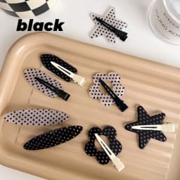 1/2/4PCS Black White Polka Dot Acrylic Hair Clips Minimalist Secure Hold Suitable for Daily Wear Party Outfits Hairpin