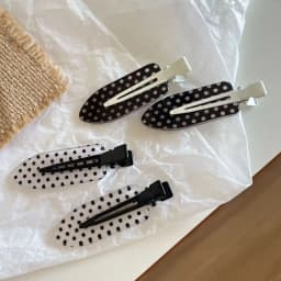 1/2/4PCS Black White Polka Dot Acrylic Hair Clips Minimalist Secure Hold Suitable for Daily Wear Party Outfits Hairpin