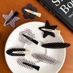 1/2/4PCS Black White Polka Dot Acrylic Hair Clips Minimalist Secure Hold Suitable for Daily Wear Party Outfits Hairpin