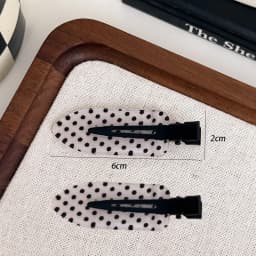 1/2/4PCS Black White Polka Dot Acrylic Hair Clips Minimalist Secure Hold Suitable for Daily Wear Party Outfits Hairpin