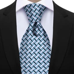 Men's Fashion Silk Tie 7.5cm Soft Novelty Necktie Purple Pink Blue Geometric Pattern Ties For Men Wedding Business Gift