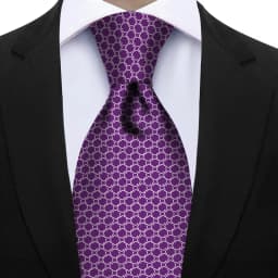 Men's Fashion Silk Tie 7.5cm Soft Novelty Necktie Purple Pink Blue Geometric Pattern Ties For Men Wedding Business Gift