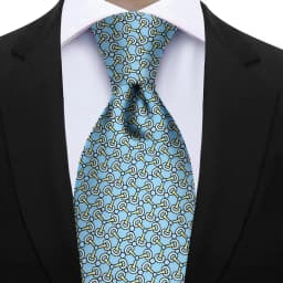 Men's Fashion Silk Tie 7.5cm Soft Novelty Necktie Purple Pink Blue Geometric Pattern Ties For Men Wedding Business Gift