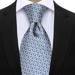 Men's Fashion Silk Tie 7.5cm Soft Novelty Necktie Purple Pink Blue Geometric Pattern Ties For Men Wedding Business Gift