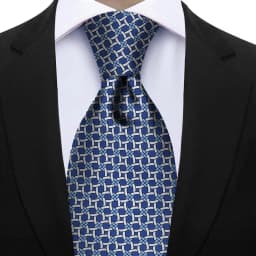 Men's Fashion Silk Tie 7.5cm Soft Novelty Necktie Purple Pink Blue Geometric Pattern Ties For Men Wedding Business Gift