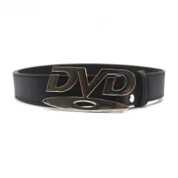 Unisex Nostalgic Design DVD Buckle Belt Men Women Decoration Paired with Jeans Belt Versatile White Black Design Sense Belt