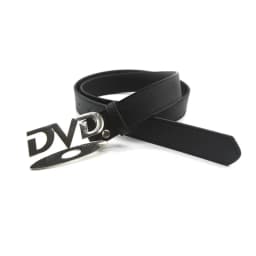 Unisex Nostalgic Design DVD Buckle Belt Men Women Decoration Paired with Jeans Belt Versatile White Black Design Sense Belt