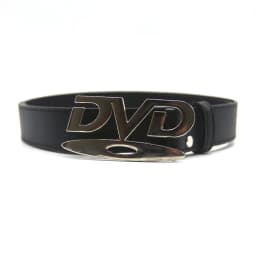 Unisex Nostalgic Design DVD Buckle Belt Men Women Decoration Paired with Jeans Belt Versatile White Black Design Sense Belt