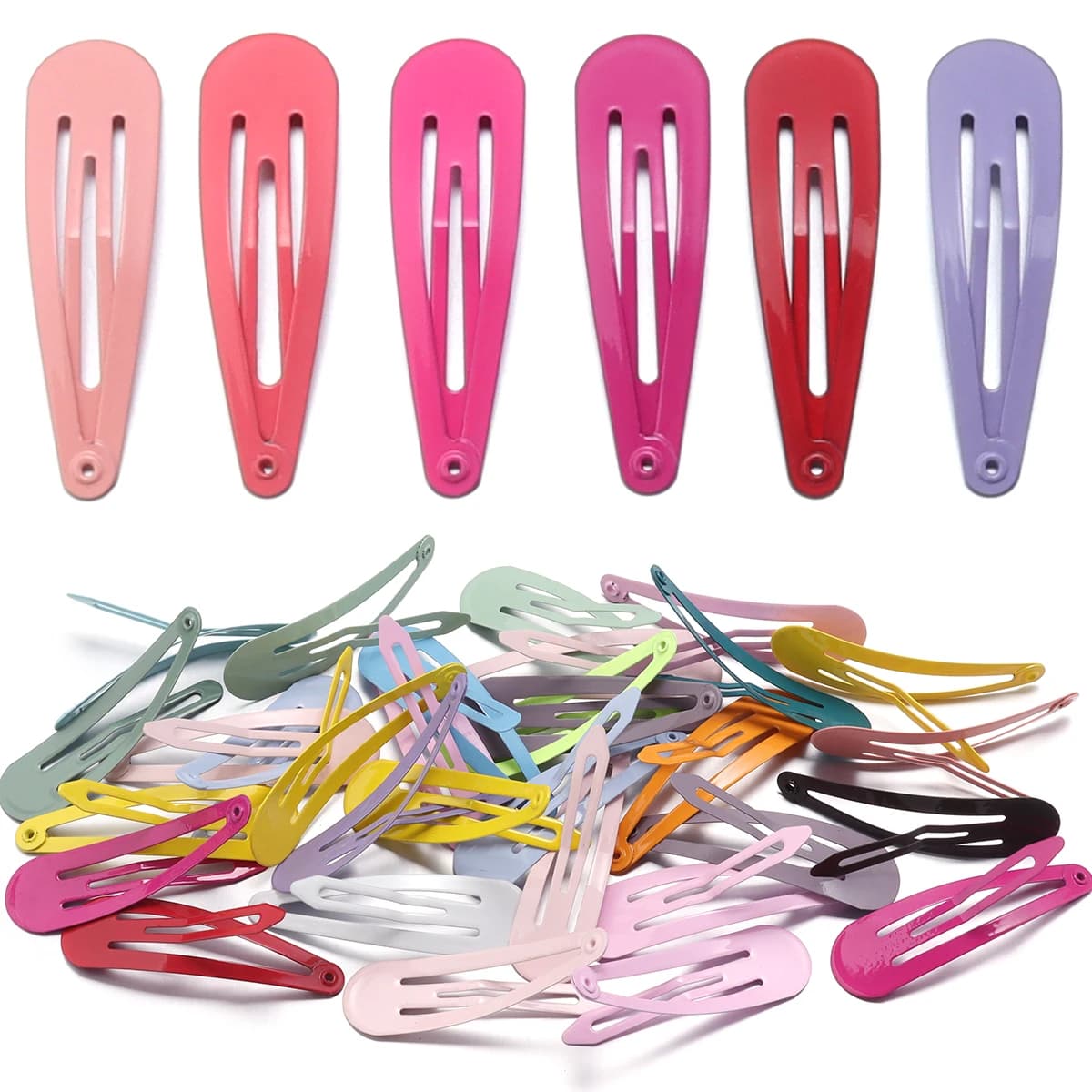 50pcs/lot Metal Candy Color BB Hair Clips Waterdrop Hair Clips For Broken Hair Clip Bangs Hair Clip Kids Girls Y2K Hair Clips