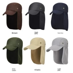 New Solid Couple Baseball Cap Retro Breathable Fishing Cap Casual with Neck Protection Shawl Trucker Cap Outdoor Sports