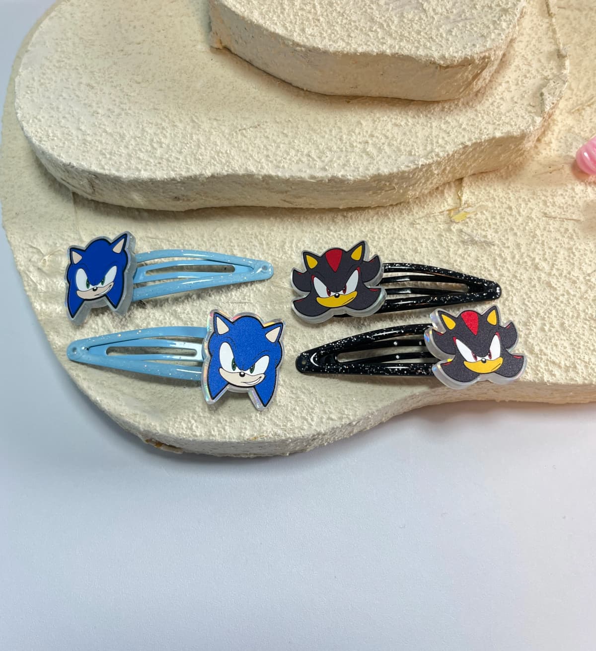 Cute Cartoon Hedgehog Hair Clips Set-Adorable Acrylic Hairpins with Glittery Clips,Fun Hair Accessories for Girls,Ideal for gift