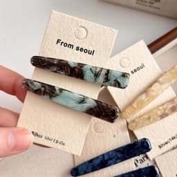 2pcs/set Vintage Acetate Marble Pattern Barrettes For Women Lady Sweet Hair Ornament Hairpin Hair Clip Fashion Hair Accessories
