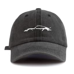 1pc car Print Washed Baseball Cap for Adults, Minimalist Retro Style Casual Soft Adjustable Dad Hat, Perfect As Gift