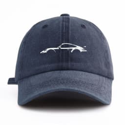 1pc car Print Washed Baseball Cap for Adults, Minimalist Retro Style Casual Soft Adjustable Dad Hat, Perfect As Gift