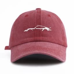 1pc car Print Washed Baseball Cap for Adults, Minimalist Retro Style Casual Soft Adjustable Dad Hat, Perfect As Gift