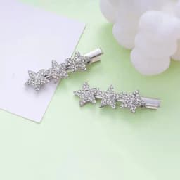 New Versatile Sparkling Diamond Star Hair Clip, Sweet and Cool Duckbill Clip, Side Clip, Forehead Bangs Hairpin, Hair Accessory