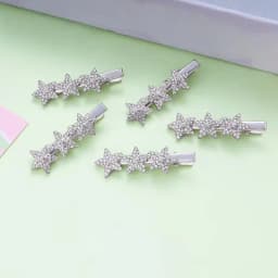 New Versatile Sparkling Diamond Star Hair Clip, Sweet and Cool Duckbill Clip, Side Clip, Forehead Bangs Hairpin, Hair Accessory