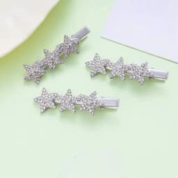 New Versatile Sparkling Diamond Star Hair Clip, Sweet and Cool Duckbill Clip, Side Clip, Forehead Bangs Hairpin, Hair Accessory