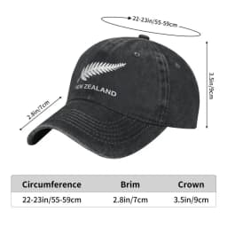 New Zealand All Blacks Unisex Baseball Cap Rugby Worldcup Sports Distressed Denim Washed Hats Cap Fashion Workouts Sun Cap