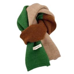 Laide's Scarves Korean Contrasting Color Sweet Simple Versatile Winter Knitted Thickened Velvet High-quality Luxury Brand Scarf