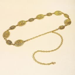 Retro style women's metal waist chain accessories Decorative circle carved chain belt high style accessories Nice