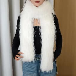 Fashion Long Strip Scarf Thick Fluffy Imitation Mink Fur Y2K Girl Scarf Luxury Classic Soft Shawl Ladies Tassels Scarf