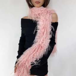 Fashion Long Strip Scarf Thick Fluffy Imitation Mink Fur Y2K Girl Scarf Luxury Classic Soft Shawl Ladies Tassels Scarf