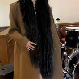 Fashion Long Strip Scarf Thick Fluffy Imitation Mink Fur Y2K Girl Scarf Luxury Classic Soft Shawl Ladies Tassels Scarf