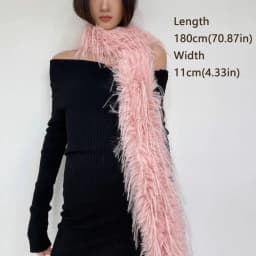 Fashion Long Strip Scarf Thick Fluffy Imitation Mink Fur Y2K Girl Scarf Luxury Classic Soft Shawl Ladies Tassels Scarf