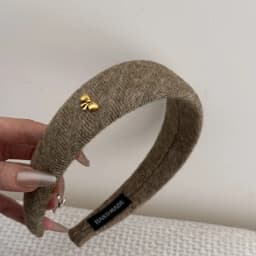 Adult Lazy Old Money Style Wide Edge Headband Retro Suede High Skull Top Hair Accessories Show Small Face