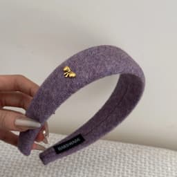 Adult Lazy Old Money Style Wide Edge Headband Retro Suede High Skull Top Hair Accessories Show Small Face