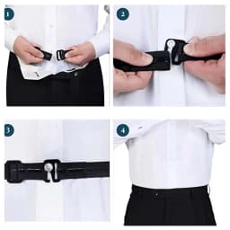 2.5cm/1inch Suspenders Women Men's Shirt Stay Belt Keep Shirt Tucked in Adjustable Elastic Non-slip Shirt Holder Strap Lock Belt