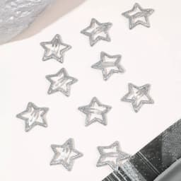 10/20PCS Silver Metal Sparkling 1.2" Star Hair Clips Snap Hair Barrettes Non Slip Clips for Girls Women Y2K Hair Accessories