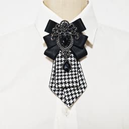 A Handcrafted Women's Plaid Black Diamond Tie, a Must-Have for the Back-To-School Season, Versatile for Pairing with Uniforms, Dark Style