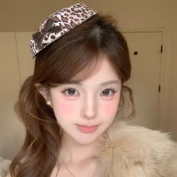 1Pcs Vintage Leopard Print Satin Top Hat Hair Clip with Bow Decoration French Side Clip for Ladies' Elegant Style Hair Clip