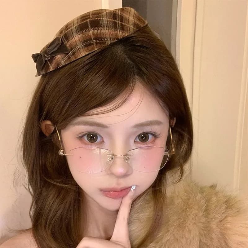 1Pcs Vintage Leopard Print Satin Top Hat Hair Clip with Bow Decoration French Side Clip for Ladies' Elegant Style Hair Clip