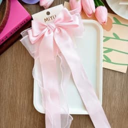 1Pcs Large Sweet Bow Hair Clips with Long Ribbons Fashion Hair Accessories for Women Girls Daily Party Styling hair clips