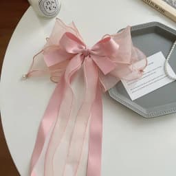 1Pcs Large Sweet Bow Hair Clips with Long Ribbons Fashion Hair Accessories for Women Girls Daily Party Styling hair clips