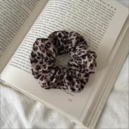 Vintage Leopard Print Large Scrunchie For Women Girls Sweet Hair Ornament Hair Tie Hair Band Hair Ring Fashion Hair Accessories