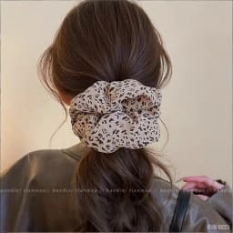 Vintage Leopard Print Large Scrunchie For Women Girls Sweet Hair Ornament Hair Tie Hair Band Hair Ring Fashion Hair Accessories
