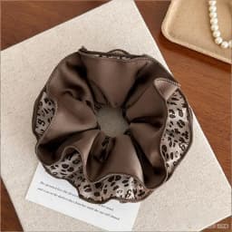 Vintage Leopard Print Large Scrunchie For Women Girls Sweet Hair Ornament Hair Tie Hair Band Hair Ring Fashion Hair Accessories